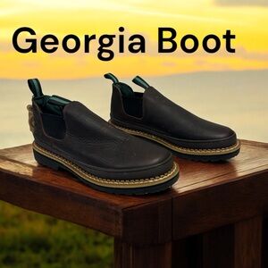 Georgia Boot 🥾 Men’s Giant Romeo Work Shoe SOGGY BROWN Size 10.5 !!